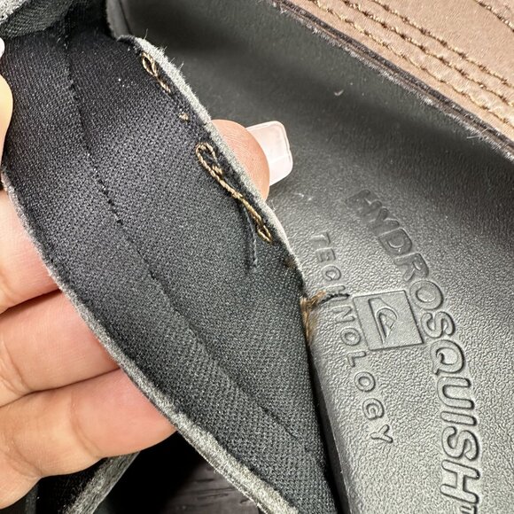 QuickSilver Captain Hydrosquish Men's size 12 Thong Sandal Brown - Picture 7 of 9